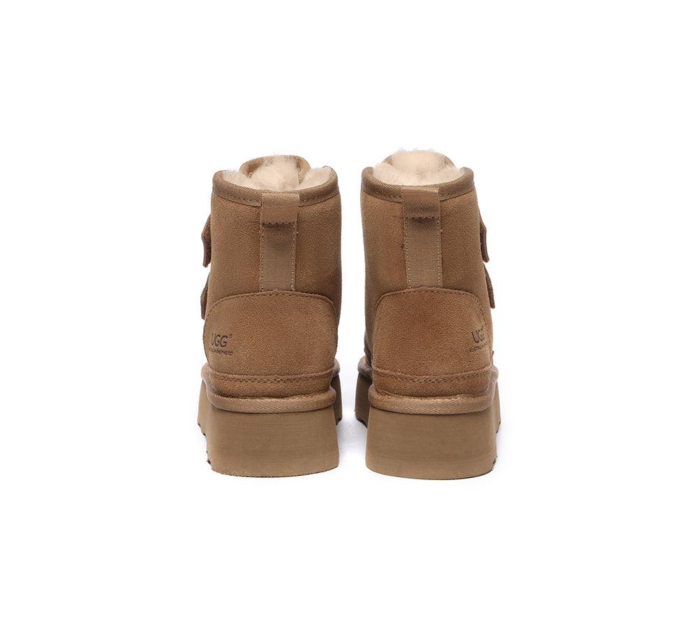 Hook and Loop Platform Ugg Boots Women Vigour - Huakoa