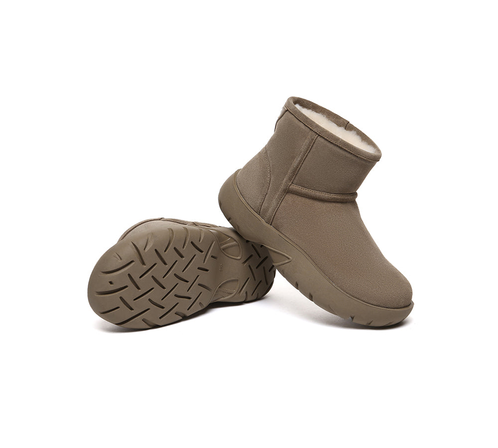 Sheepskin Wool Ankle Chunky Mini Classic Boots Salma