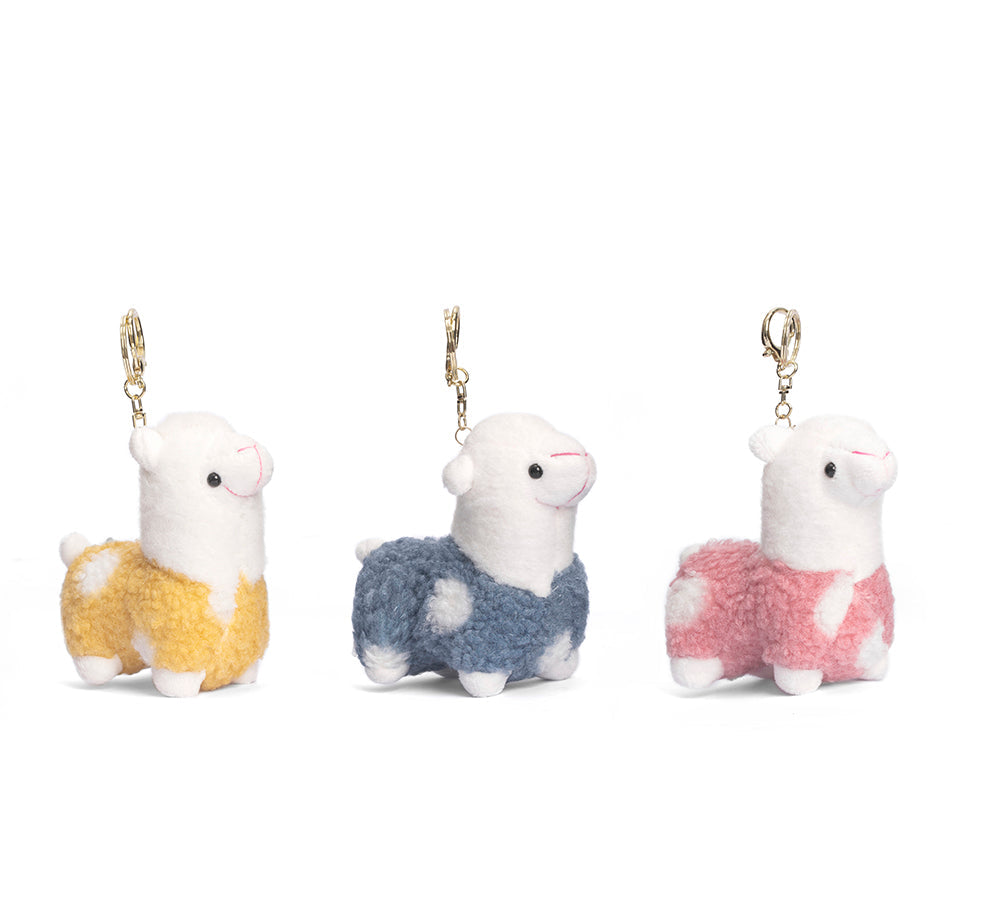 Cute Plush Alpaca Keyring - Huakoa