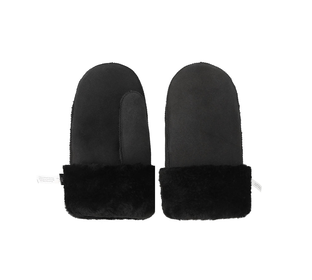 Fluffy Sheepskin Wool Mittens