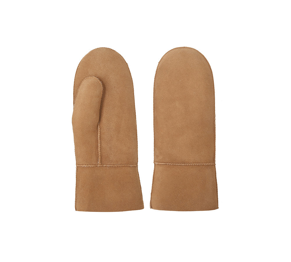 Fluffy Sheepskin Wool Mittens