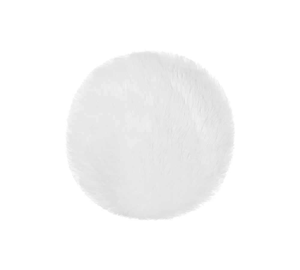 Round Sheepskin Wool Seat Cushion