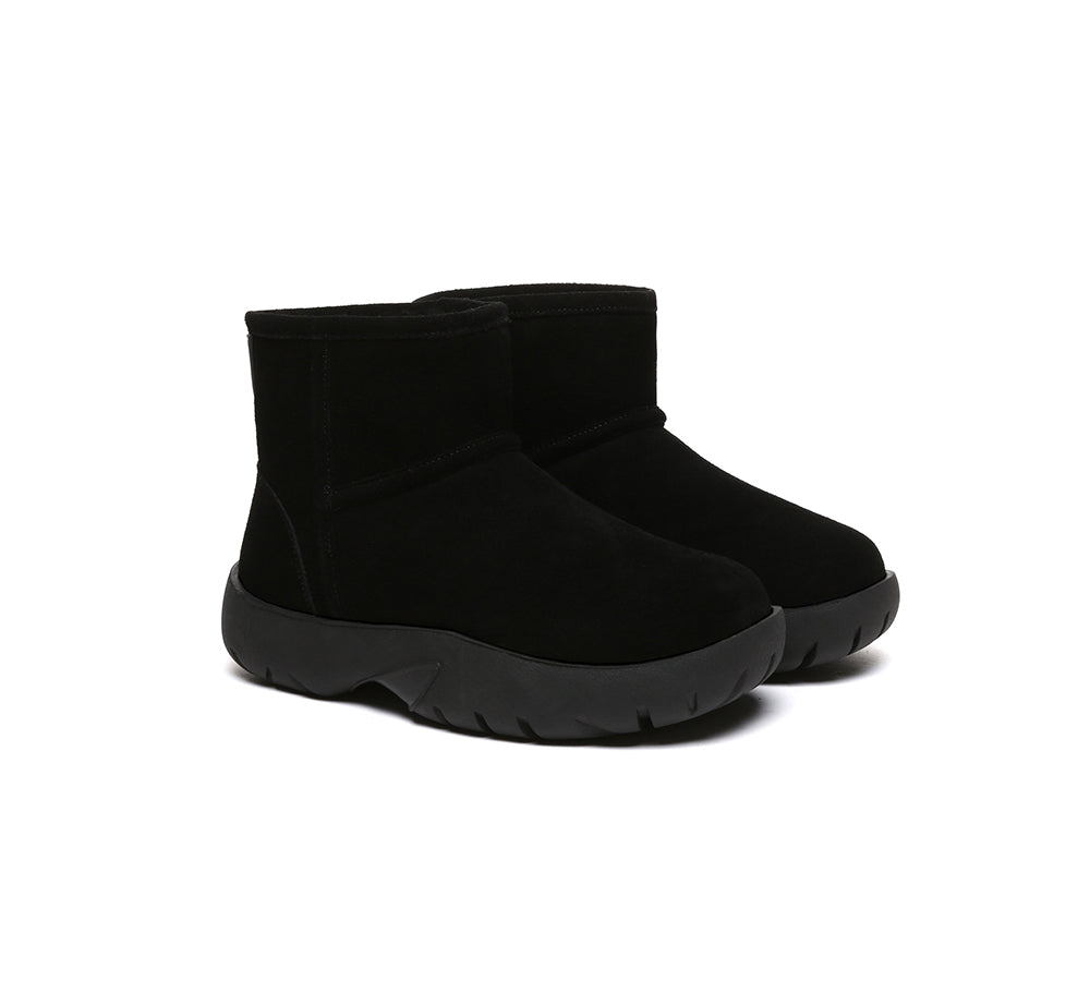 Sheepskin Wool Ankle Chunky Mini Classic Boots Salma