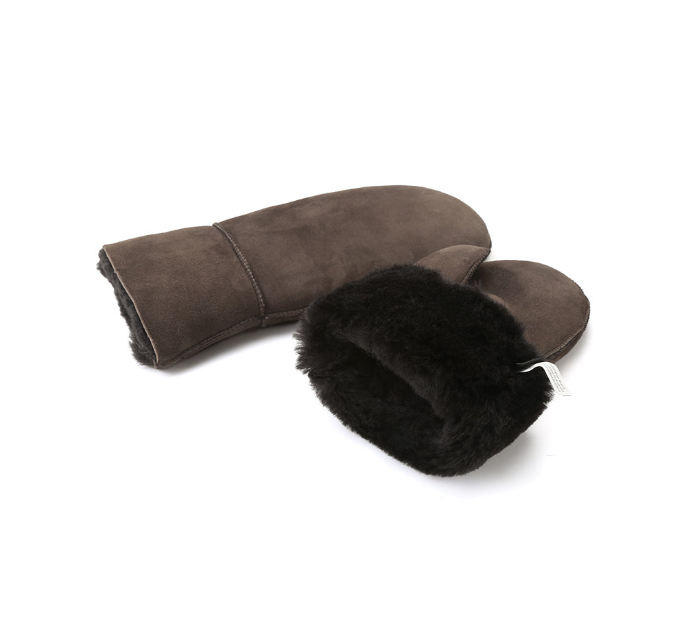 Fluffy Sheepskin Wool Mittens