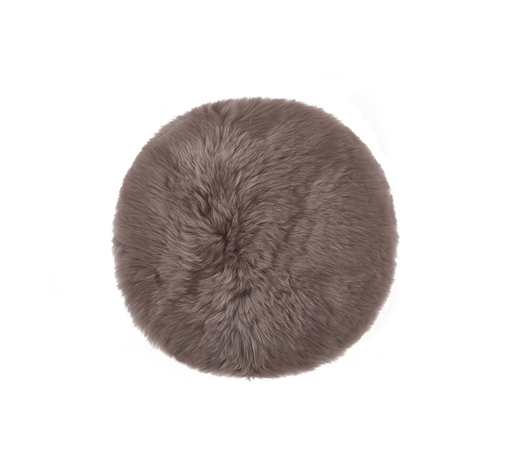 Round Sheepskin Wool Seat Cushion